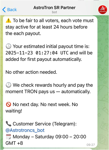 24h rule message sample